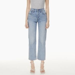 Aritzia denim forum Arlo high rise straight jeans